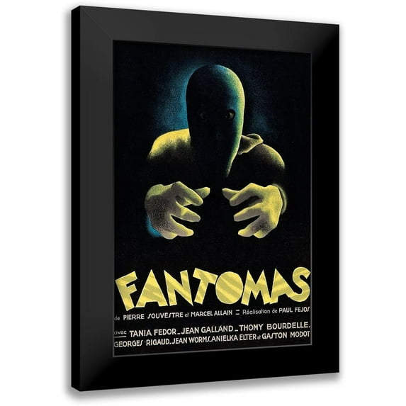 Unknown 17x24 Black Modern Framed Museum Art Print Titled - Vintage Film Posters: Phantoms Fantomas