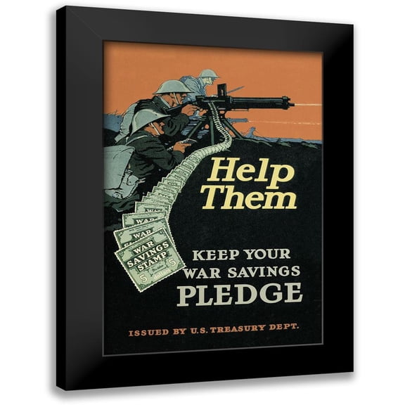 Unknown 17x24 Black Modern Framed Museum Art Print Titled - WWI: Help Them