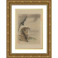 thumbnail image 1 of Unknown 17x24 Gold Ornate Wood Framed with Double Matting Museum Art Print Titled - Tiger, 1 of 4