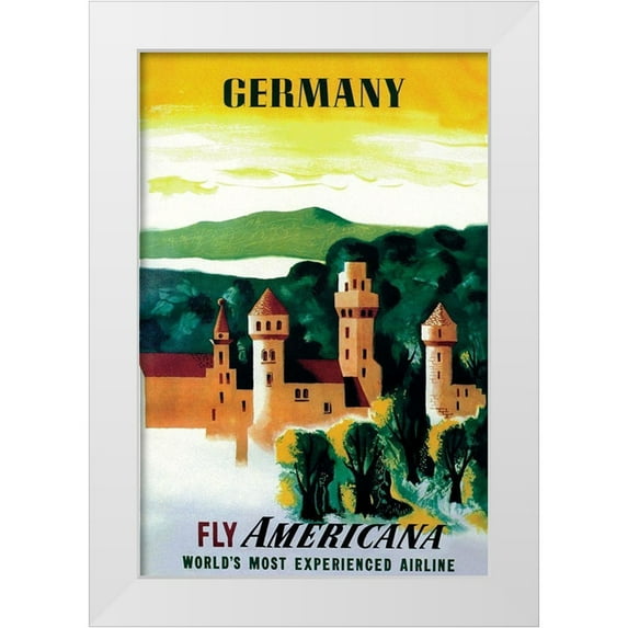 Unknown 17x24 White Modern Wood Framed Museum Art Print Titled - German Castle