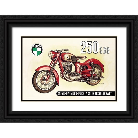 Unknown 18x13 Black Ornate Wood Framed with Double Matting Museum Art Print Titled - UC 250 SGS with Cutaway View