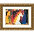 thumbnail image 1 of Unknown 18x13 Gold Ornate Wood Framed with Double Matting Museum Art Print Titled - Struttin, 1 of 4