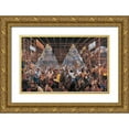 thumbnail image 1 of Unknown 18x13 Gold Ornate Wood Framed with Double Matting Museum Art Print Titled - Wild Dance, 1 of 4