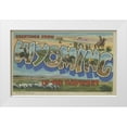 thumbnail image 1 of Unknown 18x13 White Modern Wood Framed Museum Art Print Titled - Greetings from Wyoming, 1 of 4