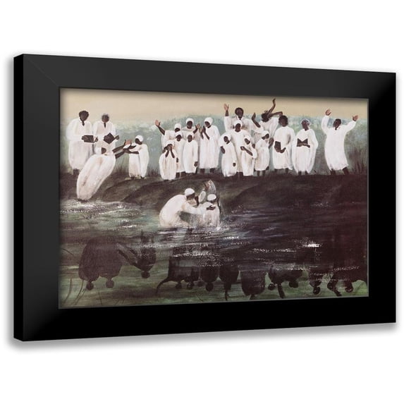 Unknown 18x14 Black Modern Framed Museum Art Print Titled - Black Baptism