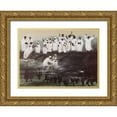 thumbnail image 1 of Unknown 18x14 Gold Ornate Wood Framed with Double Matting Museum Art Print Titled - Black Baptism, 1 of 4