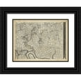thumbnail image 1 of Unknown 18x15 Black Ornate Wood Framed with Double Matting Museum Art Print Titled - Map of London Grid VIII, 1 of 4