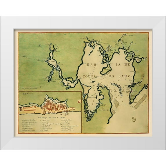 Unknown 18x15 White Modern Wood Framed Museum Art Print Titled - Central America San Salvador El Salvador - 1670