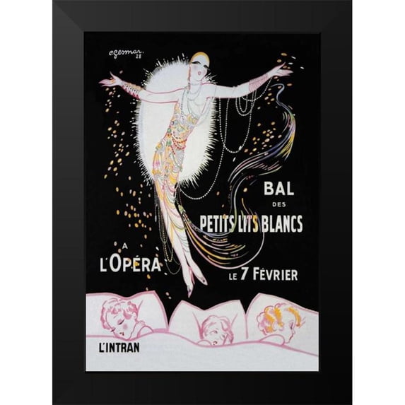 Unknown 18x24 Black Modern Framed Museum Art Print Titled - Dance of the Little White Lights