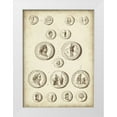 thumbnail image 1 of Unknown 19x24 White Modern Wood Framed Museum Art Print Titled - Antique Roman Coins III, 1 of 4