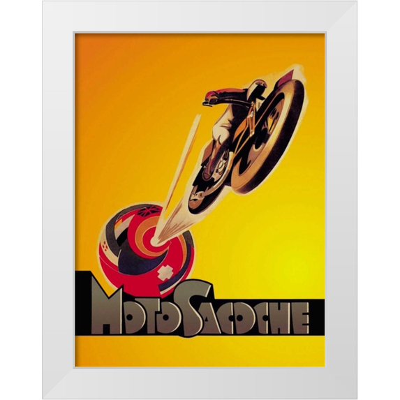 Unknown 19x24 White Modern Wood Framed Museum Art Print Titled - MotoSacoche