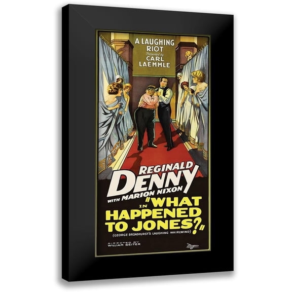 Unknown 20th Century American Illustrator 9x14 Black Modern Framed Museum Art Print Titled - What Happened to Jones