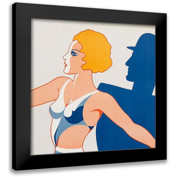Unknown 20x20 Black Modern Framed Museum Art Print Titled - Vintage Film Posters: Tango Movies Tangoflickan - Detail