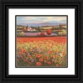 thumbnail image 1 of Unknown 20x20 Black Ornate Wood Framed with Double Matting Museum Art Print Titled - Poppy Pastures I, 1 of 4