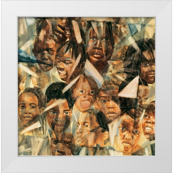 Unknown 20x20 White Modern Wood Framed Museum Art Print Titled - People