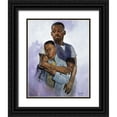 thumbnail image 1 of Unknown 20x24 Black Ornate Wood Framed with Double Matting Museum Art Print Titled - Father and Sons, 1 of 4