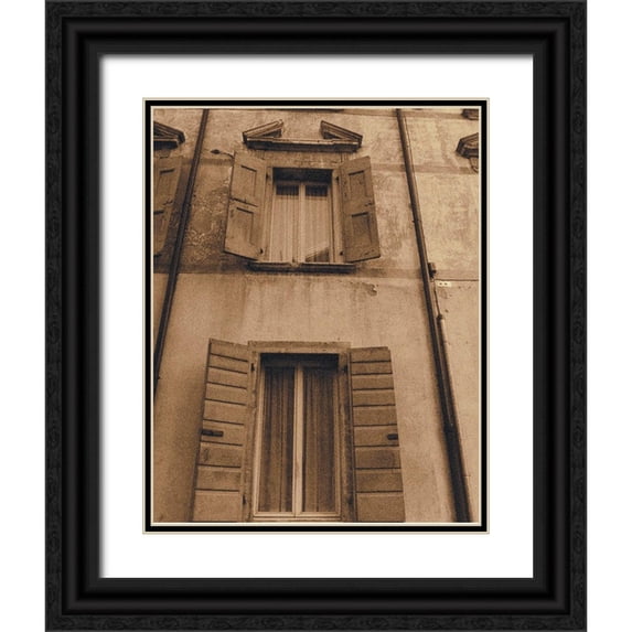 Unknown 20x24 Black Ornate Wood Framed with Double Matting Museum Art Print Titled - Venice II