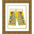 thumbnail image 1 of Unknown 20x24 Gold Ornate Wood Framed with Double Matting Museum Art Print Titled - Surf Shorts III, 1 of 4