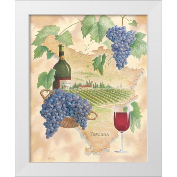 Unknown 20x24 White Modern Wood Framed Museum Art Print Titled - Toscany Red