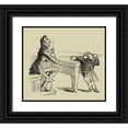 thumbnail image 1 of Unknown 22x20 Black Ornate Wood Framed with Double Matting Museum Art Print Titled - Pool Hall Antics I, 1 of 4