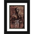 thumbnail image 1 of Unknown 22x32 Black Ornate Wood Framed with Double Matting Museum Art Print Titled - Man and Towel, 1 of 4