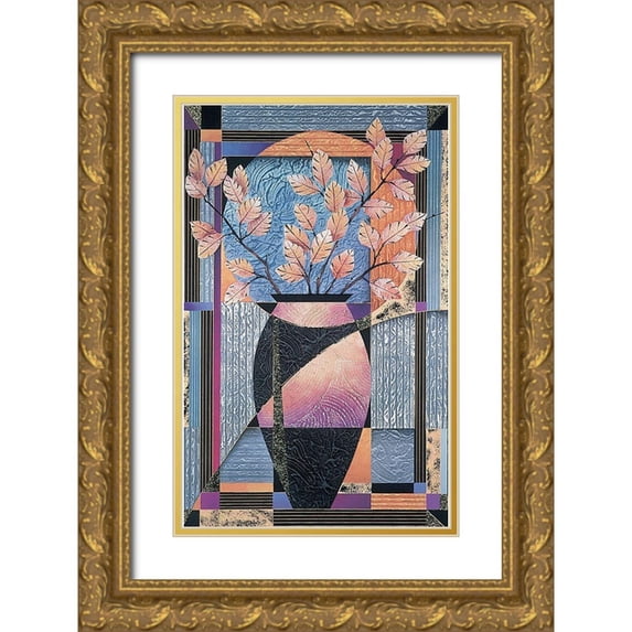 Unknown 22x32 Gold Ornate Wood Framed with Double Matting Museum Art Print Titled - Ming Vase