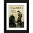 thumbnail image 1 of Unknown 23x32 Black Ornate Wood Framed with Double Matting Museum Art Print Titled - WWI: Hun or Home?, 1 of 4