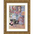 thumbnail image 1 of Unknown 23x32 Gold Ornate Wood Framed with Double Matting Museum Art Print Titled - In the Parlor, 1 of 4