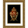thumbnail image 1 of Unknown 23x32 Gold Ornate Wood Framed with Double Matting Museum Art Print Titled - Red Porcelain Vase I, 1 of 4