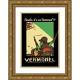 thumbnail image 1 of Unknown 23x32 Gold Ornate Wood Framed with Double Matting Museum Art Print Titled - Vermorel Automobiles, 1 of 4