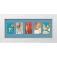 thumbnail image 1 of Unknown 24x12 White Modern Wood Framed Museum Art Print Titled - Pin Up Girls Panel II, 1 of 4