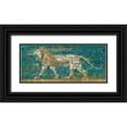 thumbnail image 1 of Unknown 24x13 Black Ornate Wood Framed with Double Matting Museum Art Print Titled - Panel with Striding Lion, ca. 604-562 B.C.E., 1 of 4
