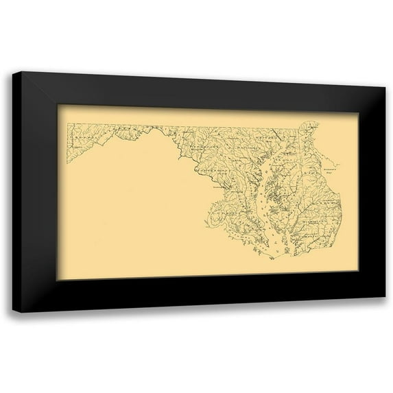 Unknown 24x16 Black Modern Framed Museum Art Print Titled - Maryland -1893