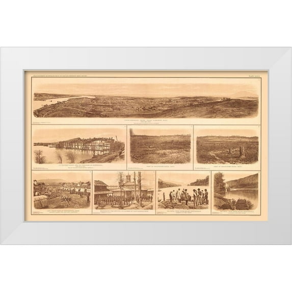 Unknown 24x16 White Modern Wood Framed Museum Art Print Titled - Chattanooga - Tennessee - Lamont 1894