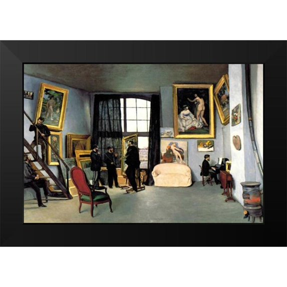 Unknown 24x17 Black Modern Framed Museum Art Print Titled - Bazilles Studio: 9 rue de la Condamine, 1870