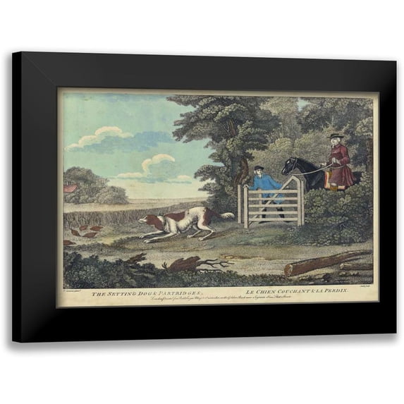 Unknown 24x17 Black Modern Framed Museum Art Print Titled - The Thrill of the Chase I