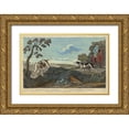 thumbnail image 1 of Unknown 24x17 Gold Ornate Wood Framed with Double Matting Museum Art Print Titled - The Thrill of the Chase II, 1 of 4
