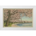thumbnail image 1 of Unknown 24x17 White Modern Wood Framed Museum Art Print Titled - Wash. Monument and Cherry Blossoms, 1 of 4