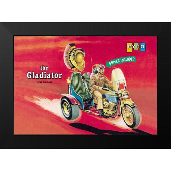 Unknown 24x18 Black Modern Framed Museum Art Print Titled - The Gladiator - Driver Included