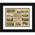 thumbnail image 1 of Unknown 24x19 Black Ornate Wood Framed with Double Matting Museum Art Print Titled - Pittsburgh, Cincinnati and St. Louis RR - 1876, 1 of 4