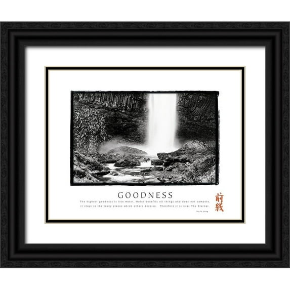 Unknown 24x20 Black Ornate Wood Framed with Double Matting Museum Art Print Titled - Goodness