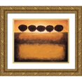 thumbnail image 1 of Unknown 24x20 Gold Ornate Wood Framed with Double Matting Museum Art Print Titled - Five Trees, 1 of 4