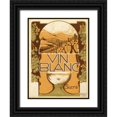 thumbnail image 1 of Unknown 25x32 Black Ornate Wood Framed with Double Matting Museum Art Print Titled - Vin Blanc, 1 of 4