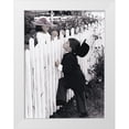 thumbnail image 1 of Unknown 25x32 White Modern Wood Framed Museum Art Print Titled - Puppy Love, 1 of 4