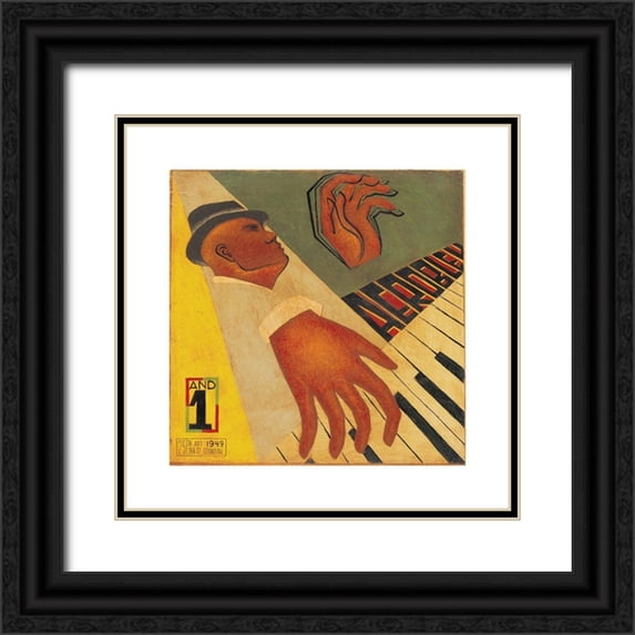 Unknown 26x26 Black Ornate Wood Framed with Double Matting Museum Art Print Titled - Aerobleu I