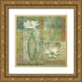 thumbnail image 1 of Unknown 26x26 Gold Ornate Wood Framed with Double Matting Museum Art Print Titled - Vase Collage II, 1 of 4