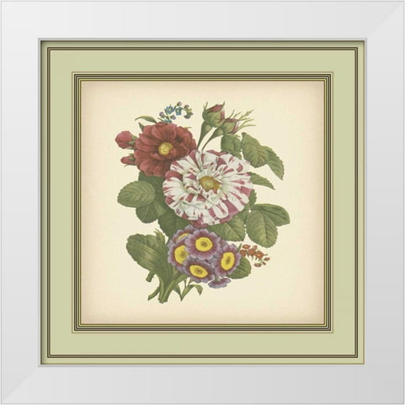 Unknown 26x26 White Modern Wood Framed Museum Art Print Titled - Tuscany Bouquet X