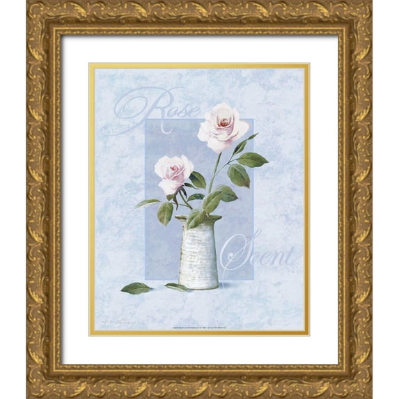 Unknown 26x32 Gold Ornate Wood Framed with Double Matting Museum Art Print Titled - Rose