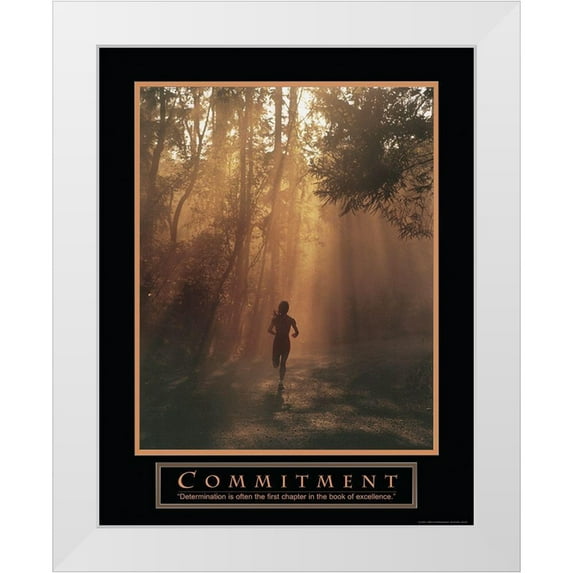 Unknown 26x32 White Modern Wood Framed Museum Art Print Titled - Commitment - Runner
