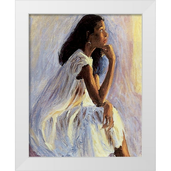 Unknown 26x32 White Modern Wood Framed Museum Art Print Titled - Thinker